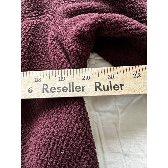 TS X-Large Bordeaux Fleece Pullover Jacket 100% Polyester Shell With Pockets - Picture 6 of 10
